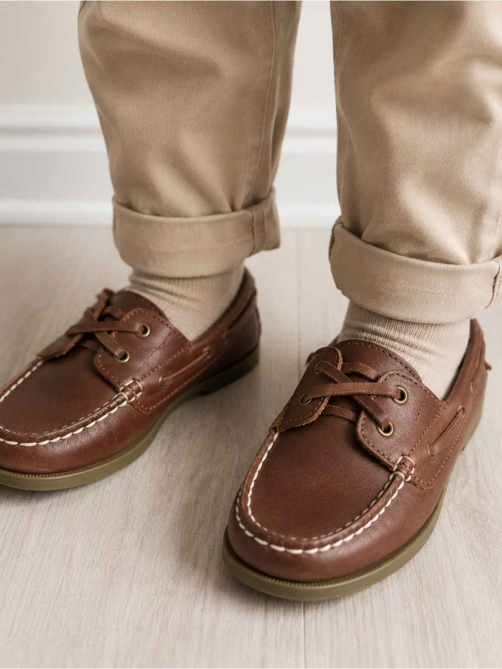 Carter’s Toddler Brown Boat Shoes Size 2 Lace-Up Loafers